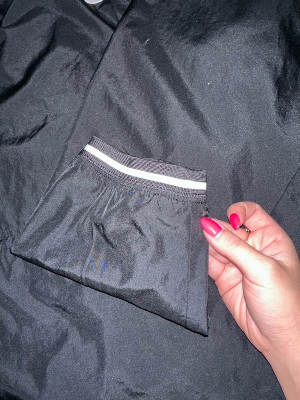 Nike Black Baseball Windbreaker Jacket with White Logo - Picture 3 of 5